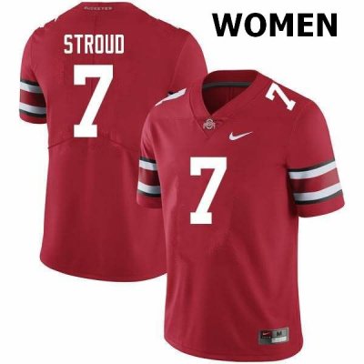 NCAA Ohio State Buckeyes Women's #7 C.J. Stroud Scarlet Nike Football College Jersey ZFM4045RQ